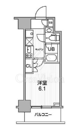 JMFレジデンス北品川　1203号室　間取り