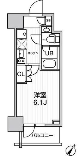 JMFレジデンス北品川　804号室　間取り