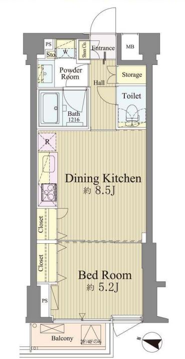 神楽坂南町ハウス　408号室　間取り