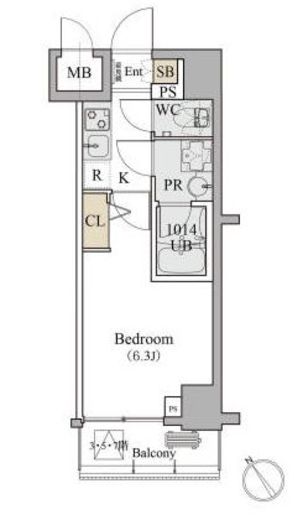 ディームス品川南　310号室　間取り