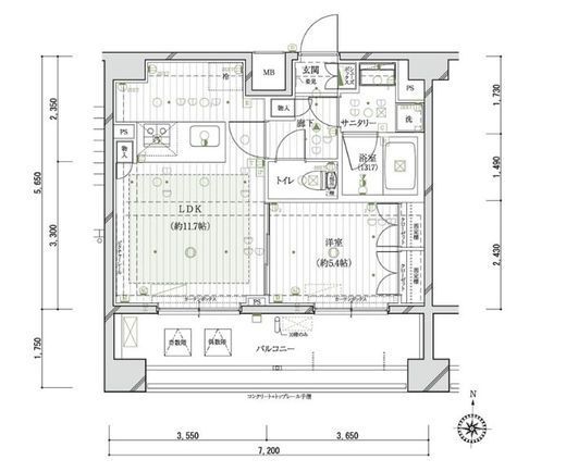レガリス品川南大井パークサイド　1001号室　間取り