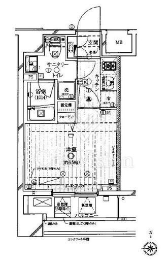 レガリス品川南大井パークサイド　901号室　間取り