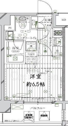 レガリス品川南大井パークサイド　1105号室　間取り