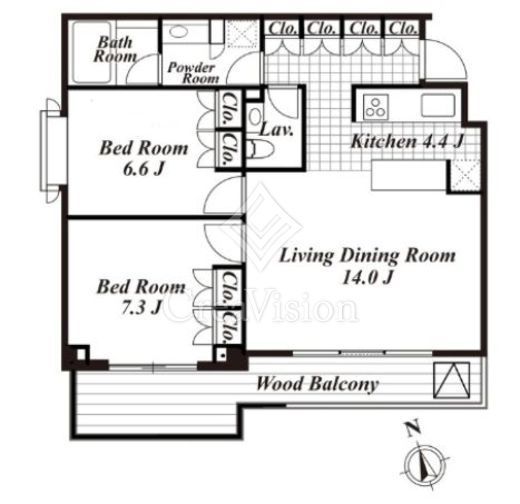 ガーデン東が丘アネックス　304号室　間取り