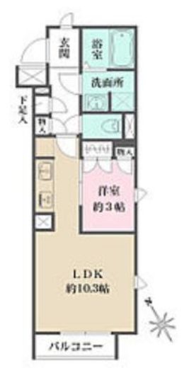 ベルフェリーク西小山　209号室　間取り