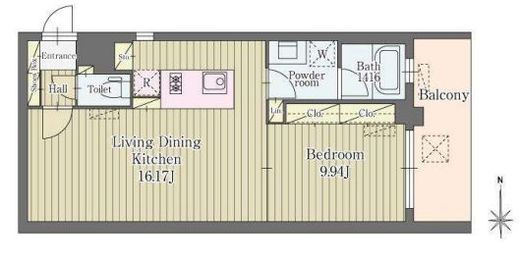 グランステージヒルズ旗の台　303号室　間取り