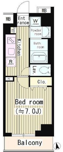 プルメリアレジデンス大森　407号室　間取り