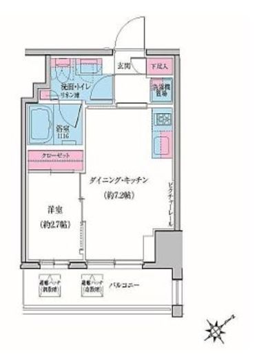 クレヴィアリグゼ雪が谷大塚　702号室　間取り