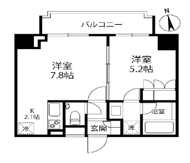 六本木セブン　501号室　間取り