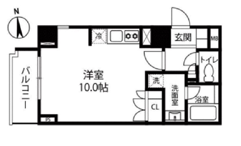 六本木セブン　302号室　間取り