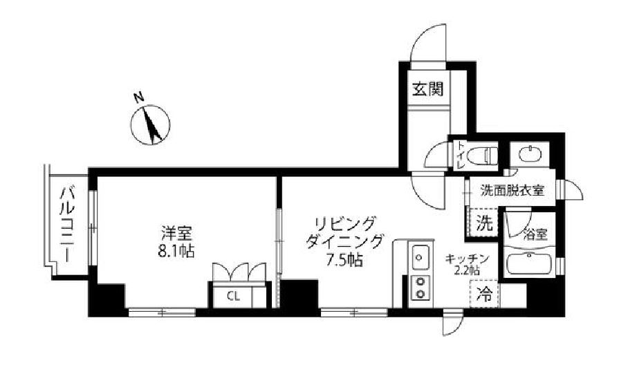 六本木セブン　203号室　間取り