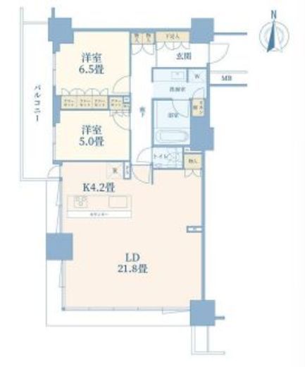 プライムパークス品川シーサイド ザ・タワー　911号室　間取り