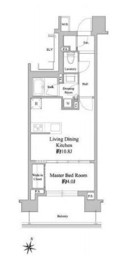 ドゥーエ西馬込　504号室　間取り