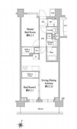 ドゥーエ西馬込　602号室　間取り