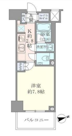 エヴァート長者丸　111号室　間取り