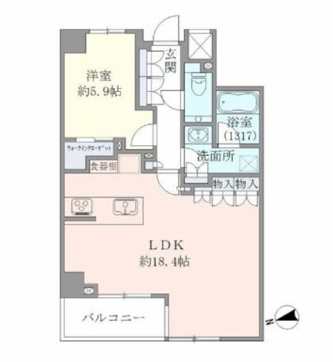 エヴァート長者丸　204号室　間取り