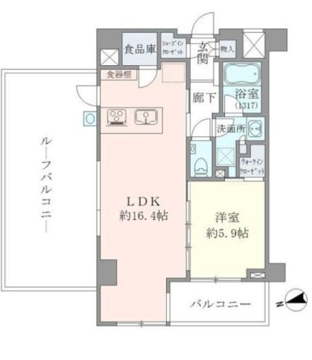 エヴァート長者丸　301号室　間取り