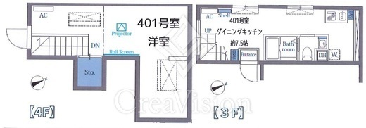 ヴァンテジオ目黒uno　401号室　間取り