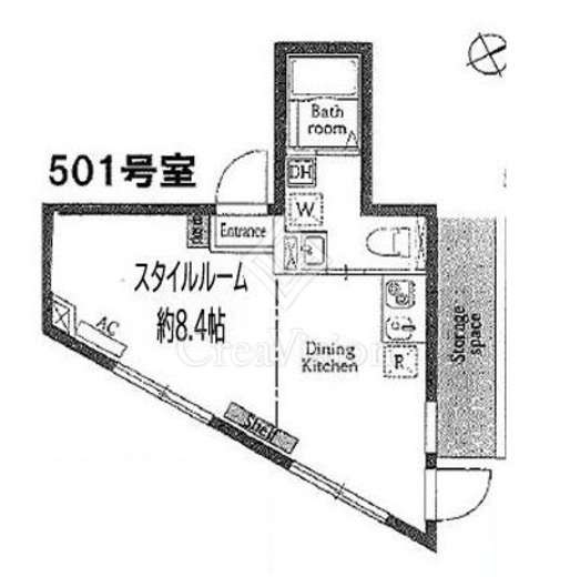 ヴァンテジオ目黒uno　501号室　間取り