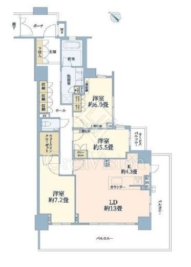 ブランズ二子玉川　4F1号室　間取り