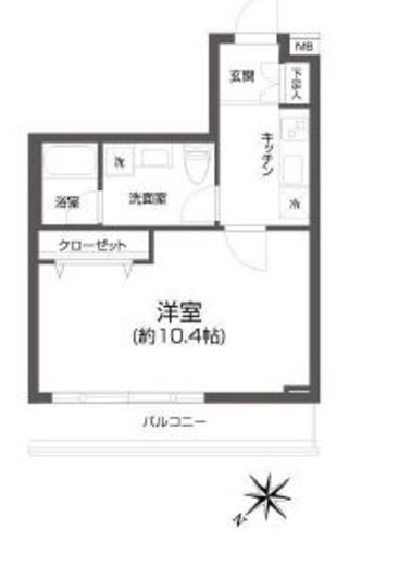 パセオ中目黒　202号室　間取り