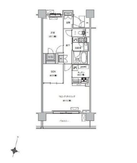 リージア経堂テラスガーデン　403号室　間取り