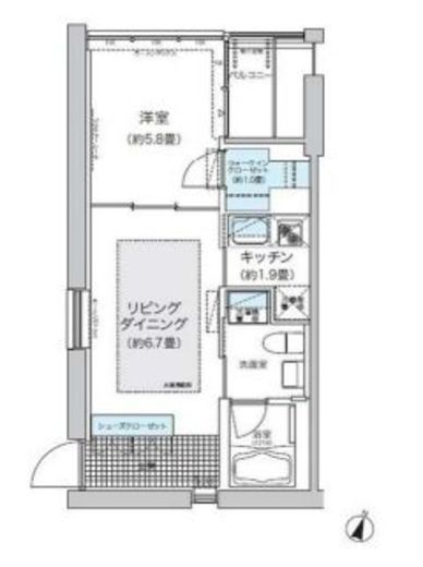 ガーデニエール砧　ＷＥＳＴ　144号室　間取り