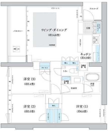 ガーデニエール砧ウエスト　227号室　間取り