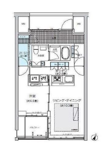 ガーデニエール砧ウエスト　249号室　間取り