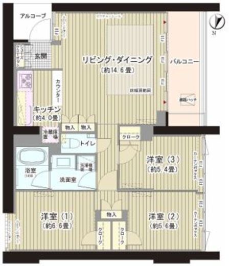 ガーデニエール砧ウエスト　324号室　間取り