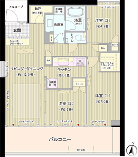 ガーデニエール砧ウエスト　501号室　間取り