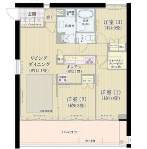 ガーデニエール砧ウエスト　705号室　間取り