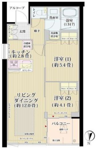 ガーデニエール砧ウエスト　917号室　間取り