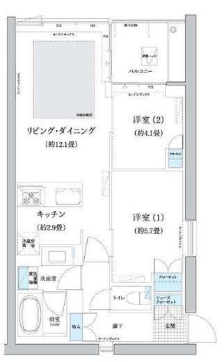 ガーデニエール砧ウエスト　420号室　間取り