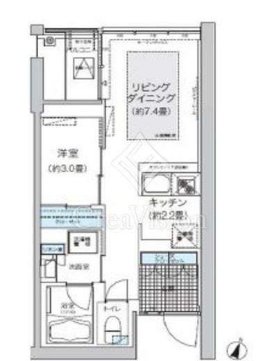 ガーデニエール砧ウエスト　437号室　間取り