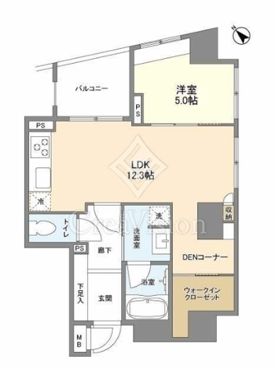Daffitto天王洲 (ダフィット天王洲)　702号室　間取り