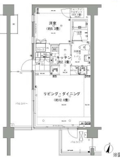 ガーデニエール砧レジデンス　330号室　間取り
