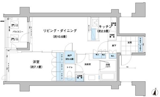 ガーデニエール砧レジデンス　417号室　間取り
