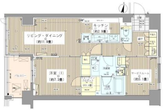 ガーデニエール砧レジデンス　715号室　間取り