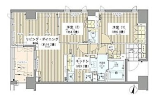 ガーデニエール砧レジデンス　721号室　間取り