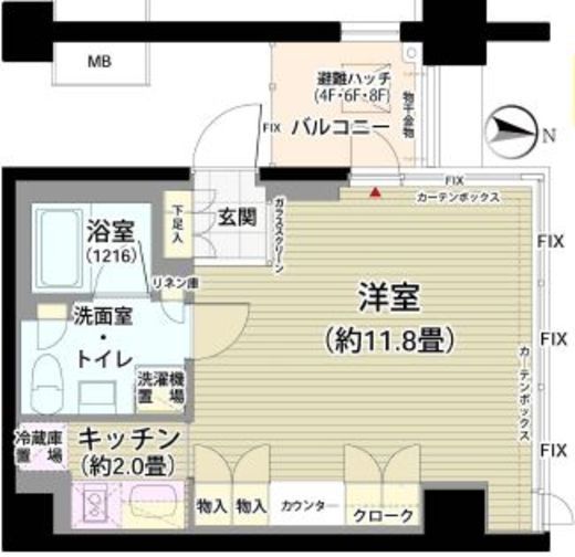 ガーデニエール砧レジデンス　710号室　間取り