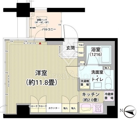 ガーデニエール砧レジデンス　713号室　間取り