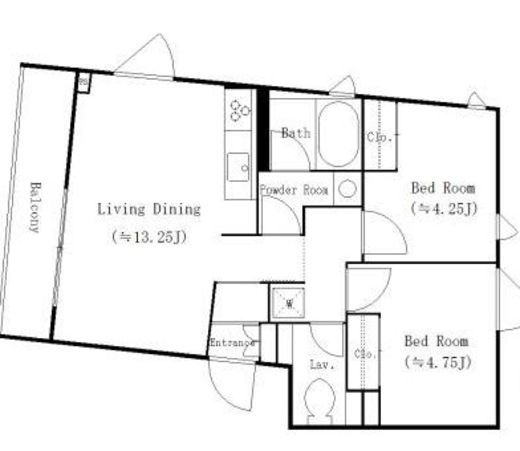 西馬込テラスコート　308号室　間取り