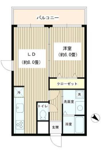 エスペランサ目黒　201号室　間取り