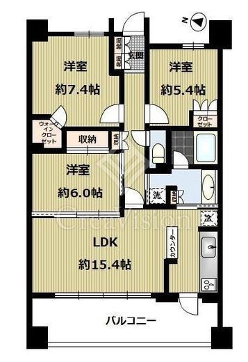 グランフォート用賀　303号室　間取り
