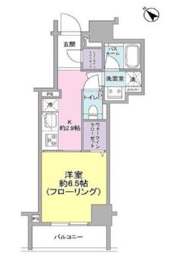 アトラス駒沢大学　603号室　間取り