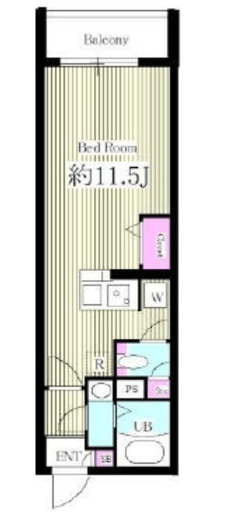 ルネサンスコート三軒茶屋茶沢通り　202号室　間取り