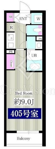 ルネサンスコート三軒茶屋茶沢通り　405号室　間取り