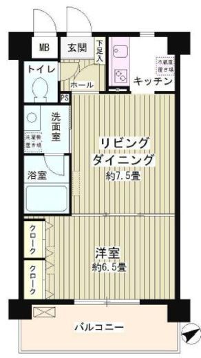 ルミエール祐天寺　402号室　間取り