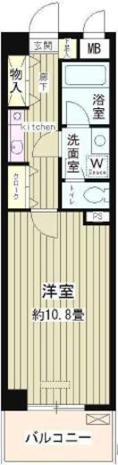 ルミエール祐天寺　510号室　間取り